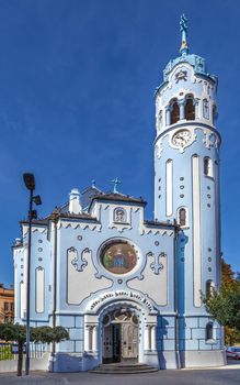 Church of St. Elizabeth commonly known as Blue Church is a Hungarian Secessionist (Jugendstil, Art Nouveau) Catholic church in Bratislava, Slovakia