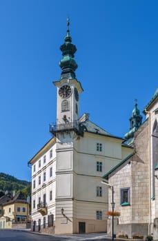 Town hall in Banska Stiavnica old town, Slovakia