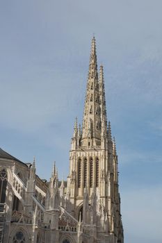 Detail of Saint Andre Cathedral in Bordeaux in France.