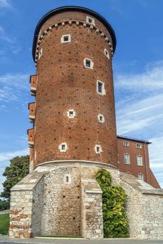 Sandomierz Tower is one of the three existing Wawel castle towers, Krakow, Poland