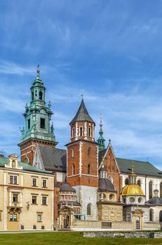 Royal Archcathedral Basilica of Saints Stanislaus and Wenceslaus on the Wawel Hill also known as the Wawel Cathedral in Krakow, Poland