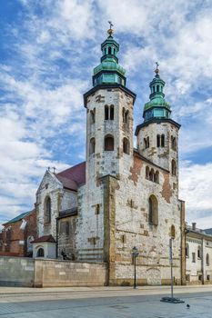 Church of St. Andrew in the Old Town district of Krakow, Poland is a historical Romanesque church built between 1079 and 1098