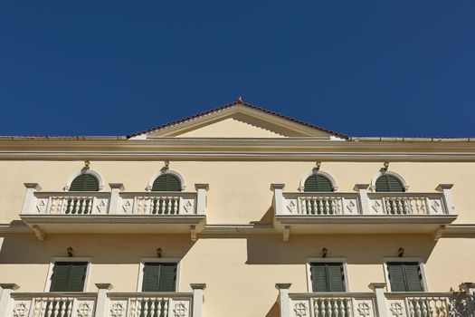 Facade Detail of Residential House in Zakynthos Island, Ionian Sea, Greece, Europe