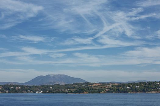 Spetsai is a magnificent town in island of Spetses with traditional character and neoclassic houses in Saronic gulf, Greece.