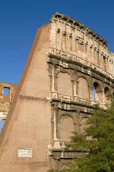 Outside View of Colosseum in Rome in Italy