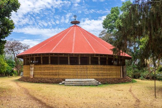 very old ancient UNESCO Ura Kidane Mehret Church, monastery from 14th century. Zeghe Peninsula in Lake Tana. near bahir Dar, Ethiopia