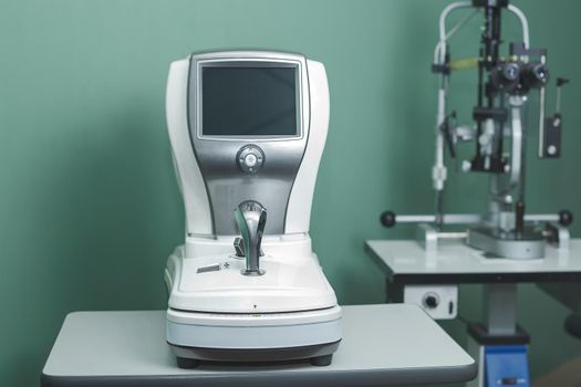 Medical optometrist equipment used for  eye exams