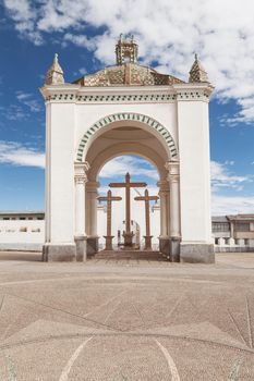 Basilica of Our Lady of Copacabana in the Small Tourist Town along the Titicaca Lake in Copacabana, Bolivia