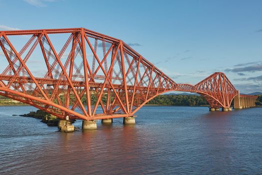 The Forth Rail Bridge, Scotland, connecting South Queensferry (Edinburgh) with North Queensferry (Fife)