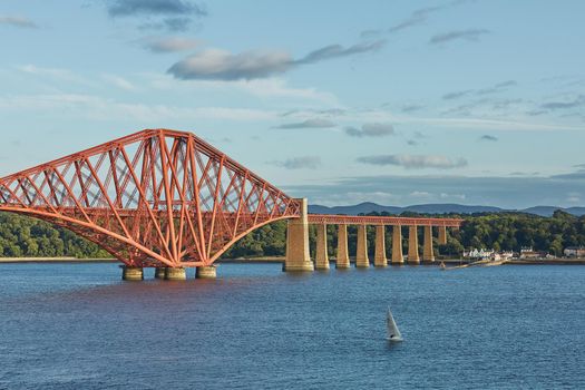 The Forth Rail Bridge, Scotland, connecting South Queensferry (Edinburgh) with North Queensferry (Fife)