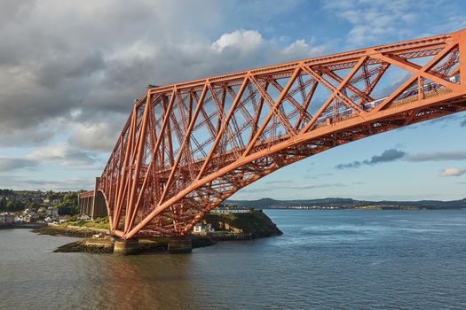 The Forth Rail Bridge, Scotland, connecting South Queensferry (Edinburgh) with North Queensferry (Fife)