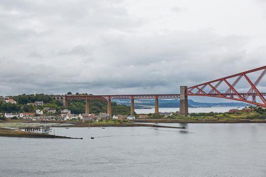 The Forth Rail Bridge, Scotland, connecting South Queensferry (Edinburgh) with North Queensferry (Fife)