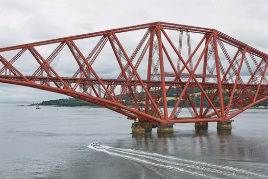 The Forth Rail Bridge, Scotland, connecting South Queensferry (Edinburgh) with North Queensferry (Fife)