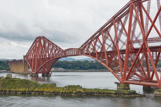 The Forth Rail Bridge, Scotland, connecting South Queensferry (Edinburgh) with North Queensferry (Fife)