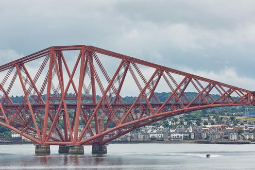 The Forth Rail Bridge, Scotland, connecting South Queensferry (Edinburgh) with North Queensferry (Fife)