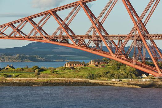 The Forth Rail Bridge, Scotland, connecting South Queensferry (Edinburgh) with North Queensferry (Fife)