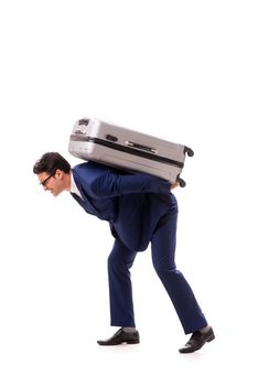 Businessman facing excess charges due to heavy suitcase