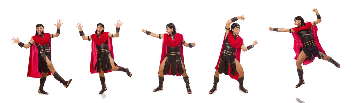 Gladiator isolated on white