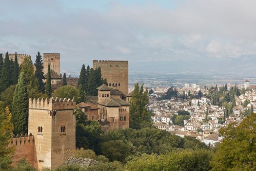 Ancient arabic fortress of Alhambra, Granada, Spain.