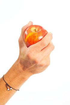 Healthy eating, Hand holding an apple