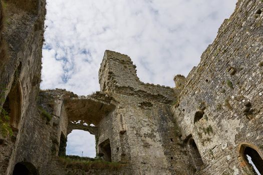 Historic Carew Castle in Pembrokeshire, Wales, England, UK