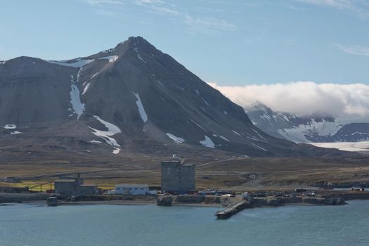 The small town of Ny Alesund in Svalbard, a Norwegian archipelago between Norway and the North Pole. This is the most northerly civilian settlement in the world and has 16 permanent research stations.