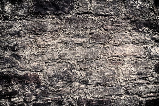 Aged and weathered old brick wall texture in a vintage retro design 