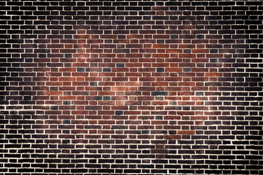 Aged and weathered old brick wall texture in a vintage retro design 