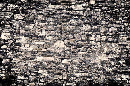 Aged and weathered old brick wall texture in a vintage retro design 