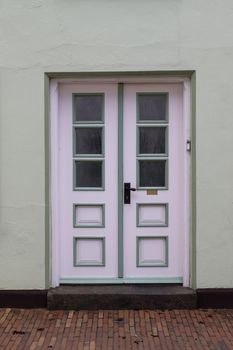 Front door of a small house in Germany