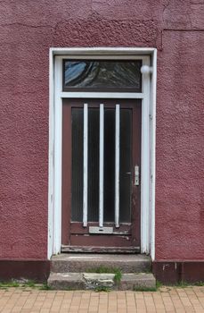 Front door of a small house in Germany