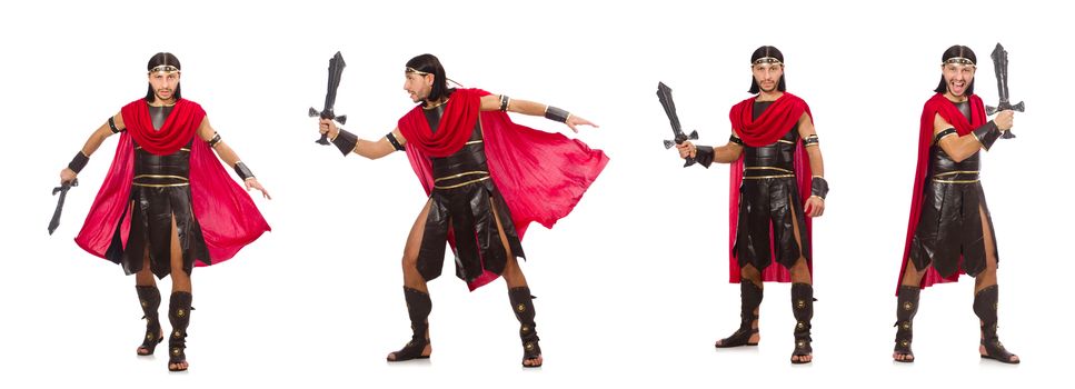 Gladiator isolated on white