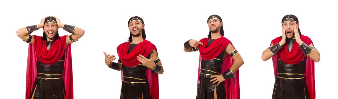 Gladiator isolated on white