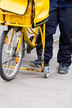 Cargo bike of postman for delivering mail