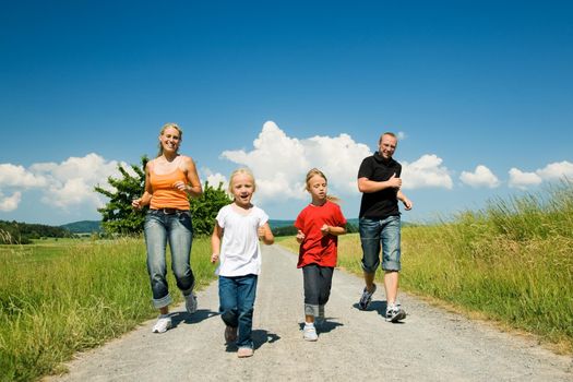 Family running