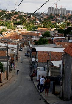 salvador, bahia / brazil - december 11, 2012: view of popular housing in the neighborhood of the Paz neighborhood in the city of Salvador.