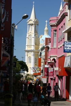 ilheus, bahia / brazil - march 26, 2012: View of San Sebastian Cathedral in the city of Ilheus, in southern Bahia.