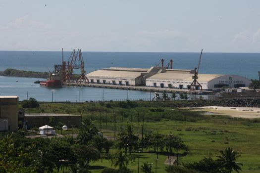 ilheus, bahia / brazil  - March 26, 2012: Ship is seen at the port of Ilheus, Southern Bahia.