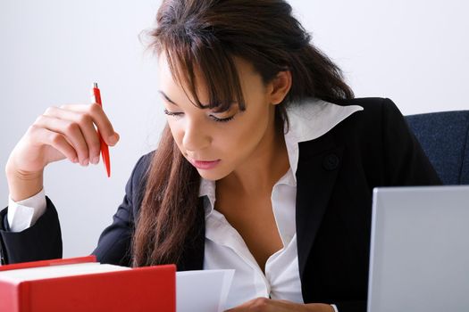 Woman working in the office