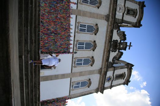 salvador, bahia / brazil - november 8, 2019: View of the Bonfim Church in Salvador.