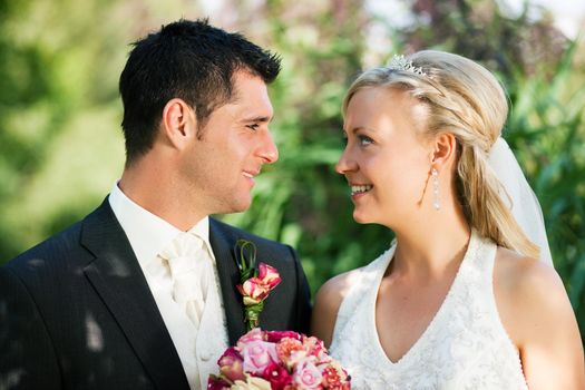 wedding couple embracing each other moment of joy