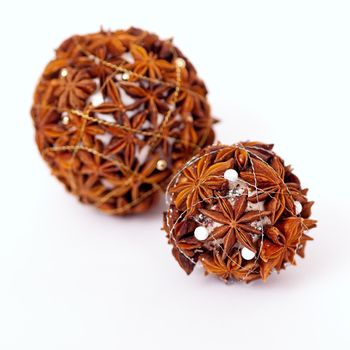 Beautiful decoration for the Christmas tree, it is self made of Chinese anise