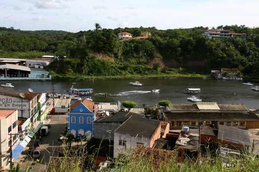 camamu, bahia / brazil - january 10, 2012: view of the Camamu Bay located in the lower south of Bahia, a region known as Costa do Dende.





