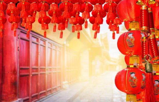 Lanterns in Chinese new year day festival.