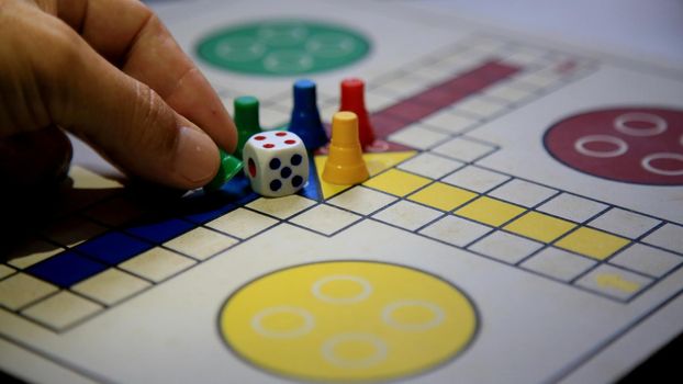 salvador, bahia / brazil - may 14, 2020: ludo game board.
