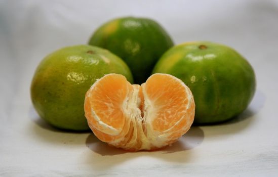 salvador, bahia / brazil - may 17, 2020: tangerine fruits are seen in the city of Salvador.