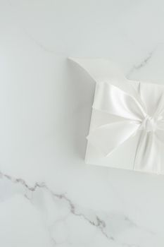 Romantic celebration, lifestyle and holiday present concept - Luxury wedding gifts on marble