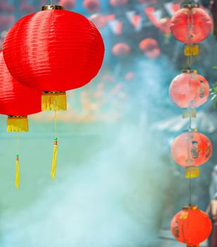 Lanterns in Chinese new year day festival.