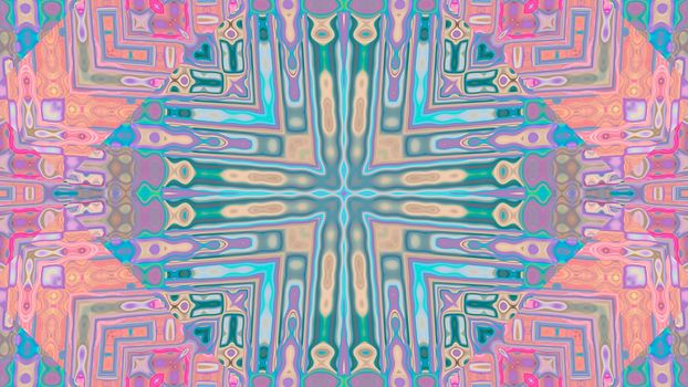 Abstract symmetrical multicolored patterned background.