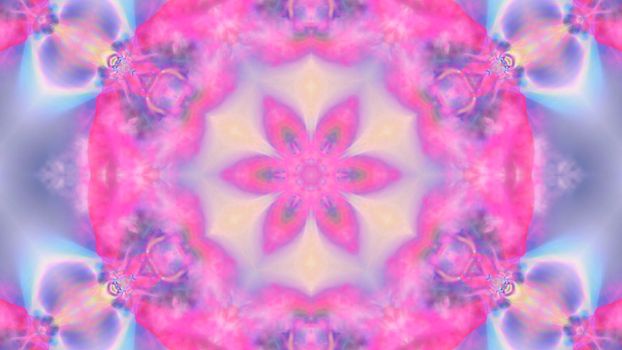 Abstract neon background with symmetrical pattern.